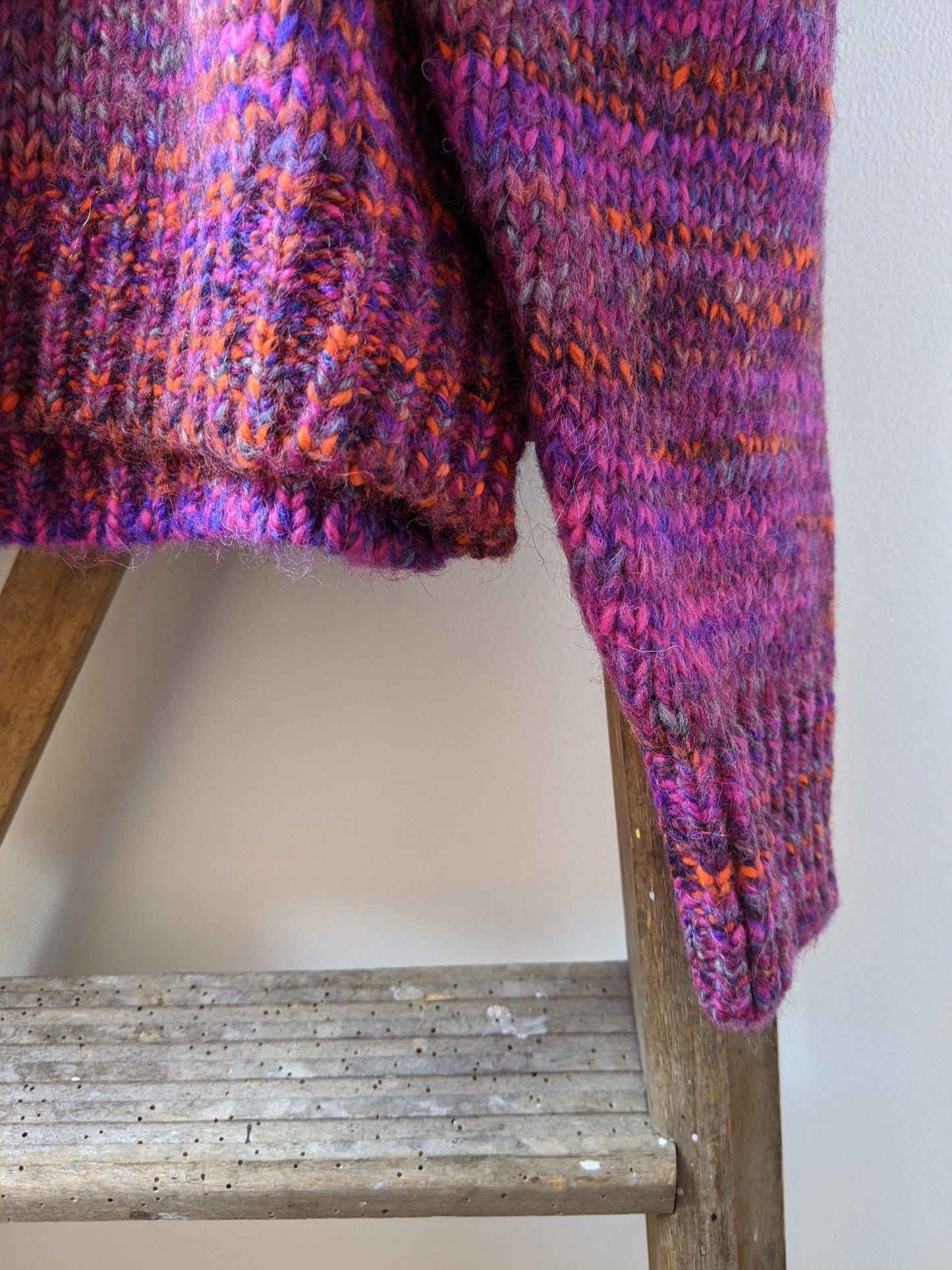 Samsoe Samsoe - Renu Magenta Melange Crew Neck Knit - 32 The Guild