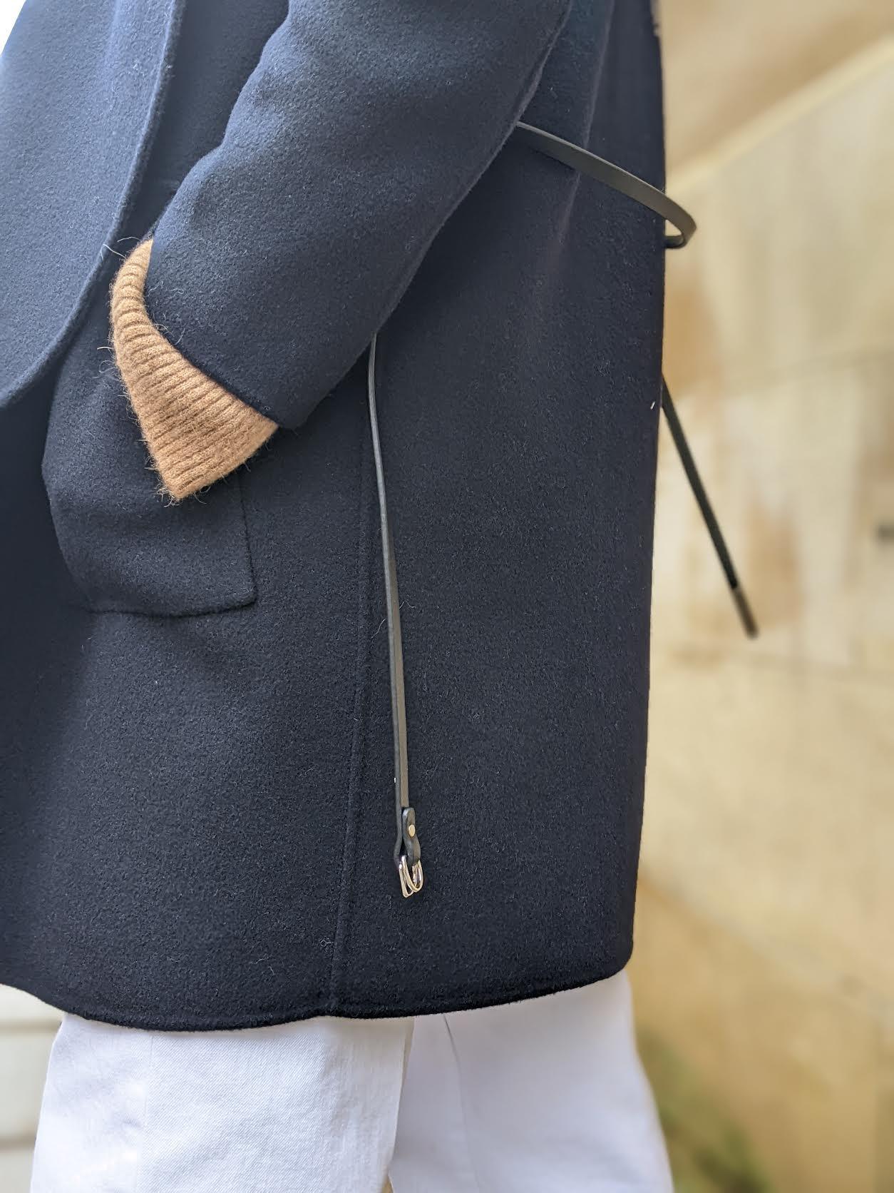 Vanessa Bruno - Rino Marine Soft Wool Belted Jacket - 32 The Guild