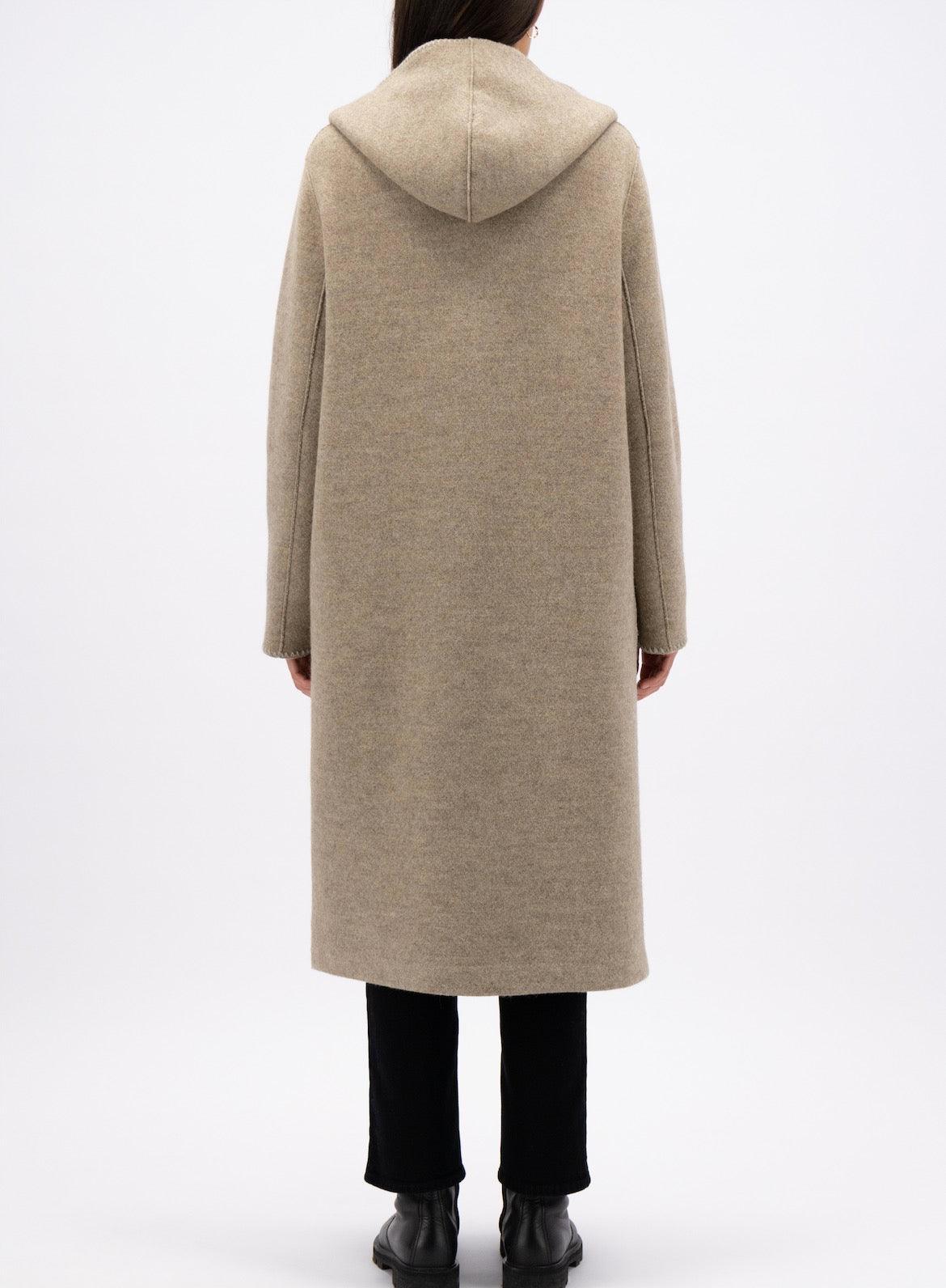 Harris Wharf - Sand Hooded Coat - 32 The Guild