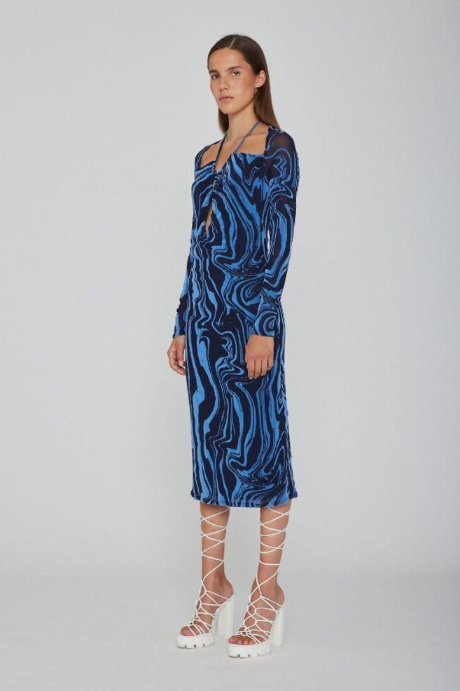 Rotate - Savica Regatta Blue Dress - 32 The Guild