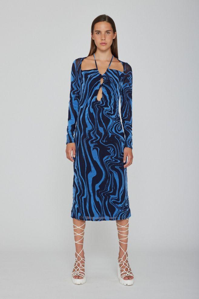 Rotate - Savica Regatta Blue Dress - 32 The Guild
