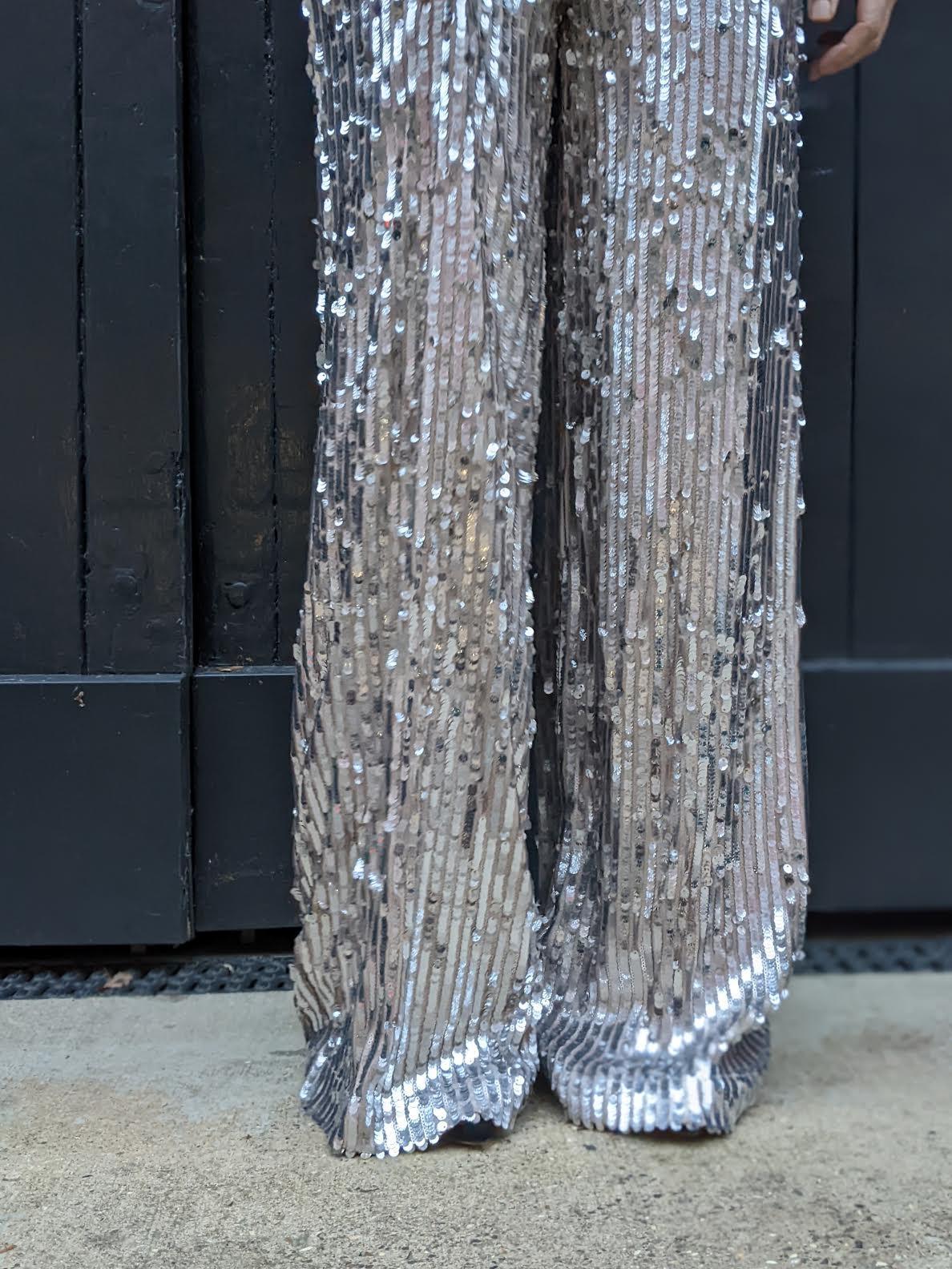 Rotate Remain - Sirin Silver Sequin Jumpsuit - 32 The Guild