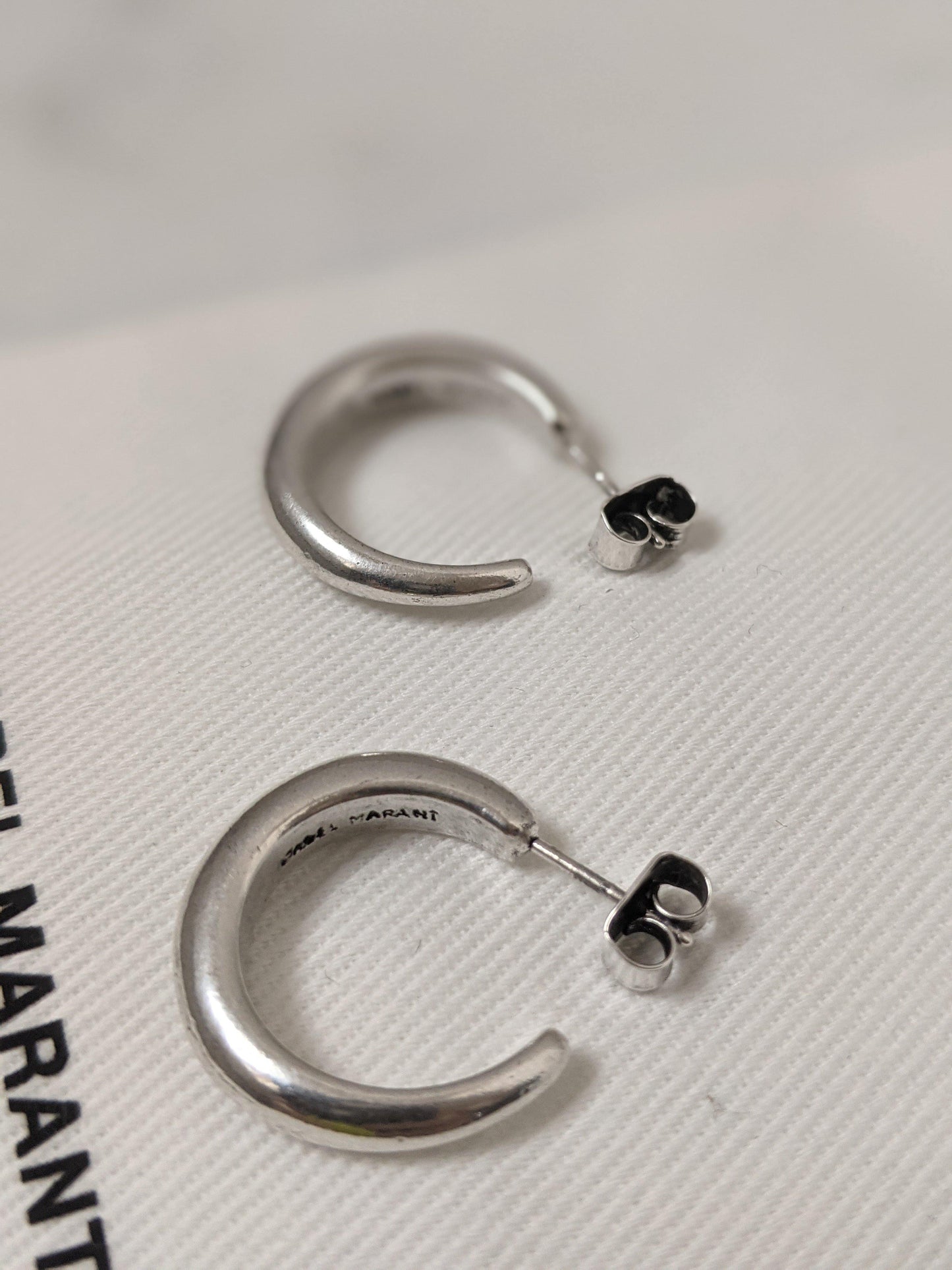isabel marant etoile silver hoop earrings