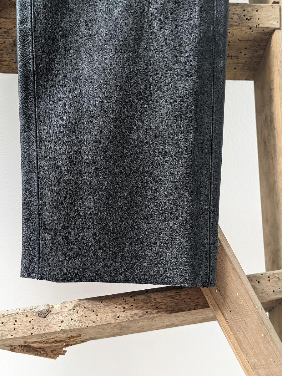 Rotate Remain - Snipe Black Leather Leggings - 32 The Guild