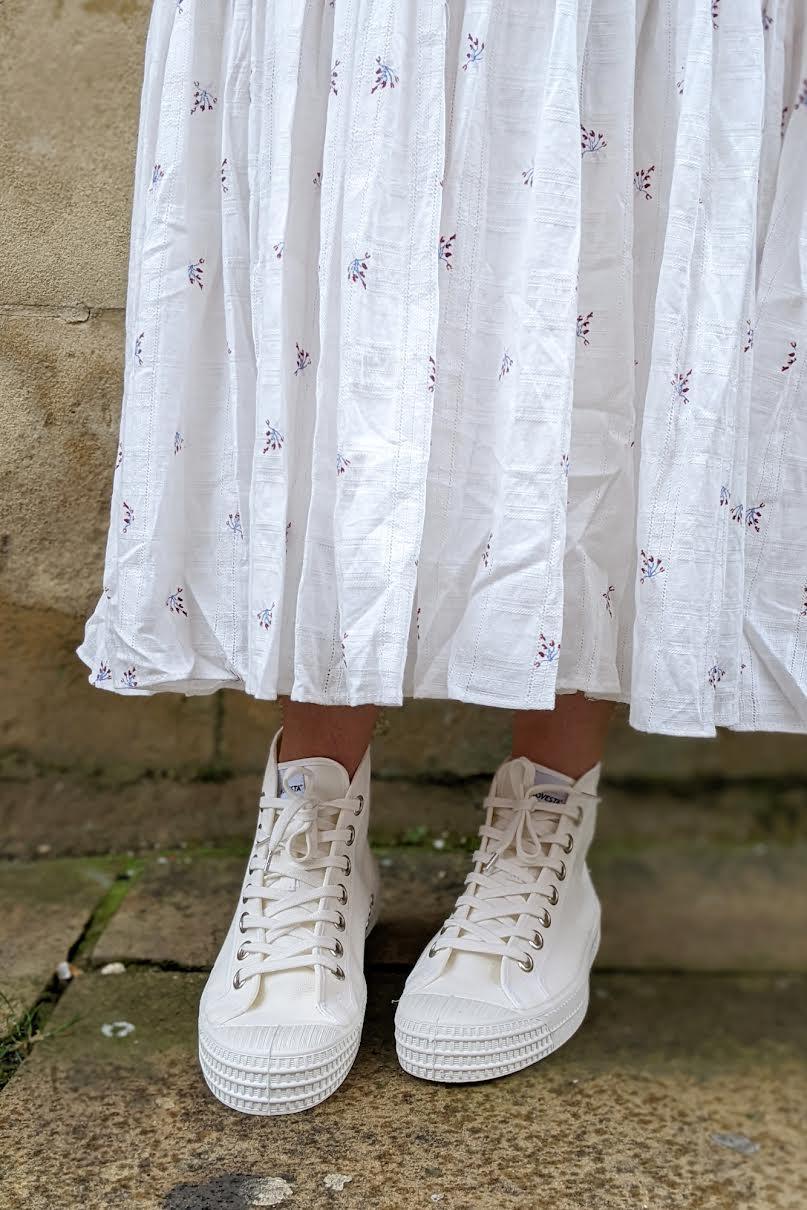 Novesta - Star Dribble White Canvas Hi-Top Sneakers - 32 The Guild