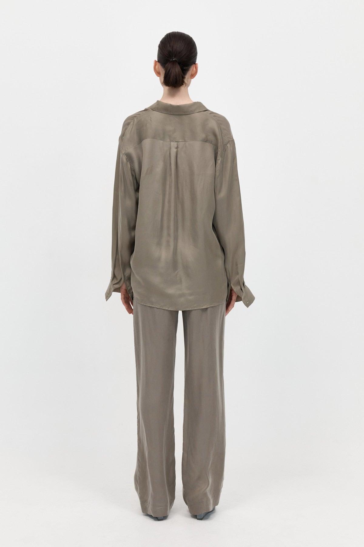 St. Agni - Straight Leg Caster Grey Trousers - 32 The Guild