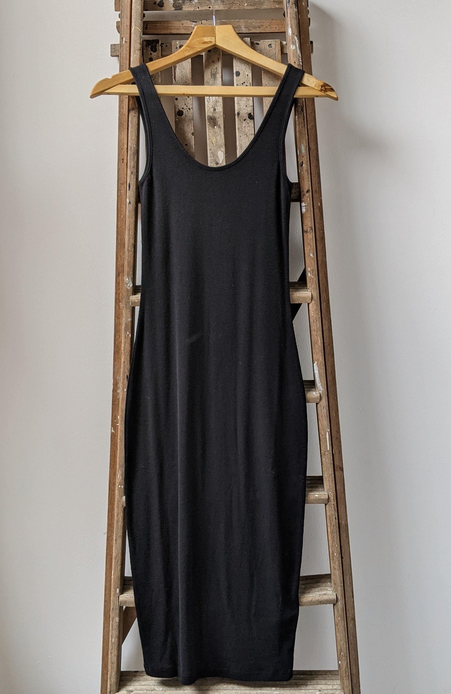samsoe samsoe suella black jersey dress