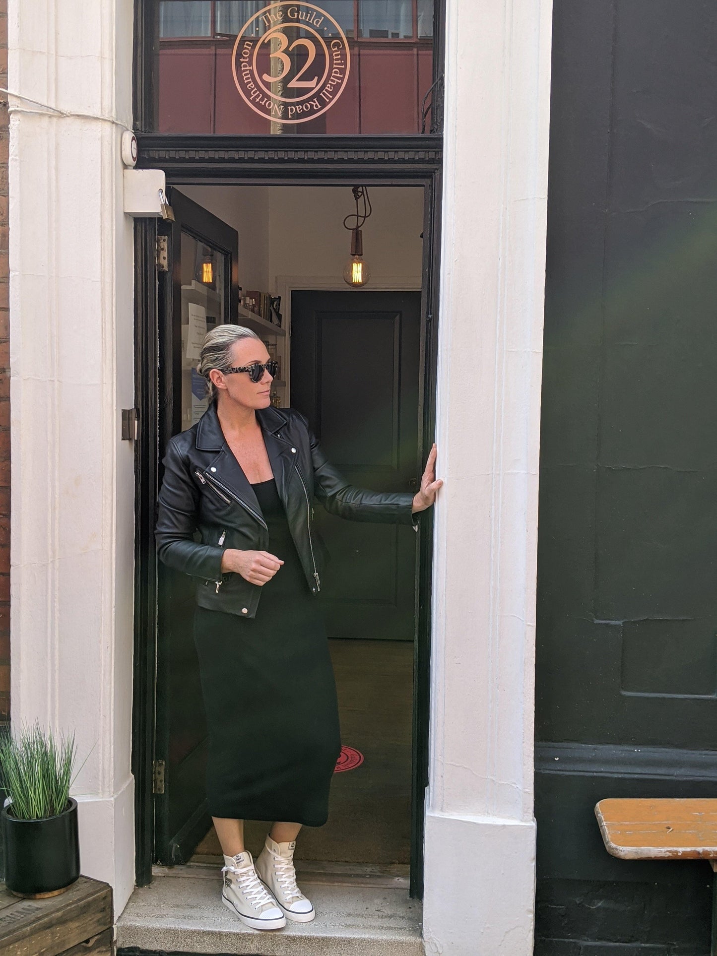 samsoe samsoe suella black jersey dress