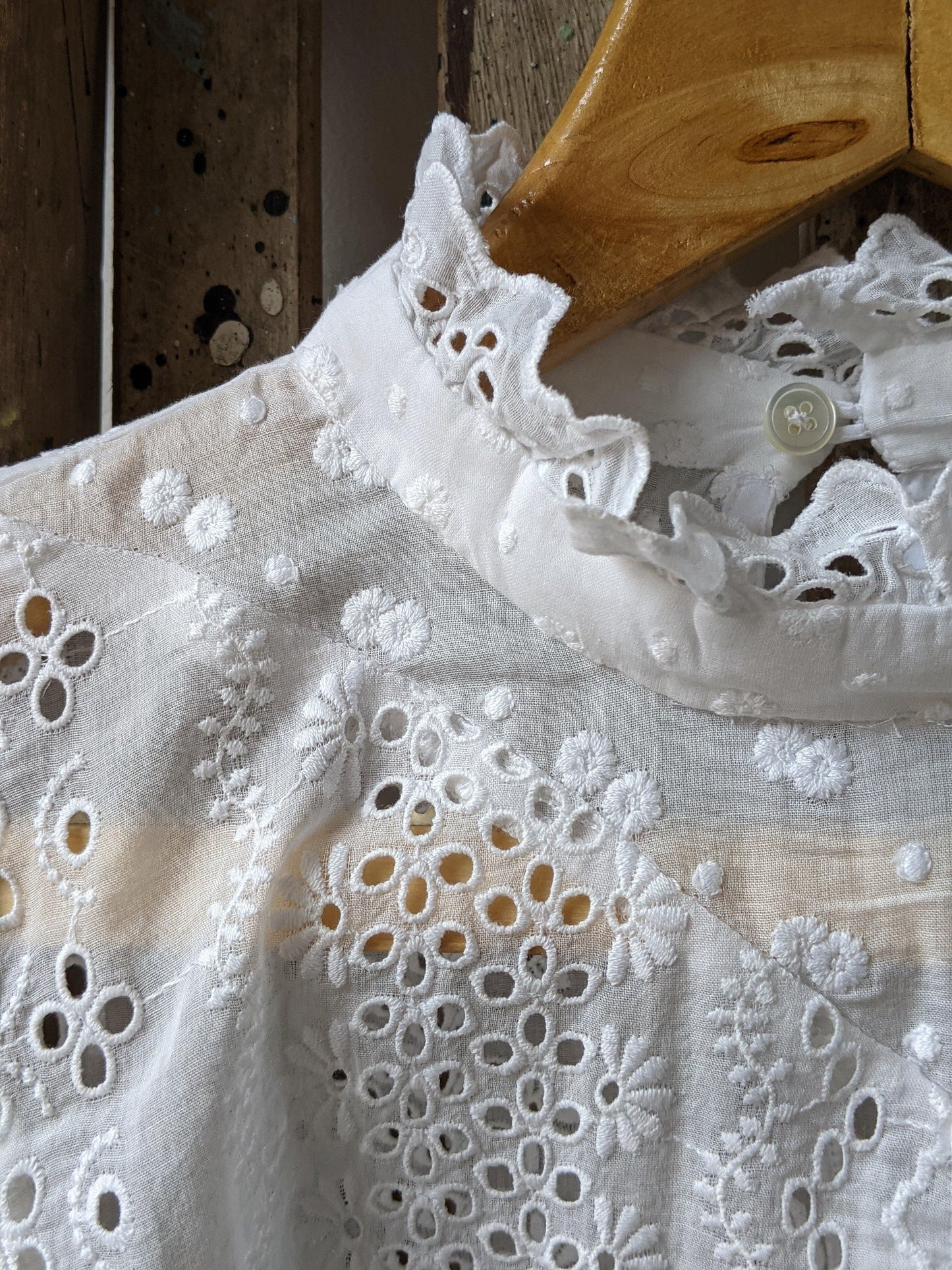 isabel marant etoile tizaina white broderie anglaise ruffle blouse