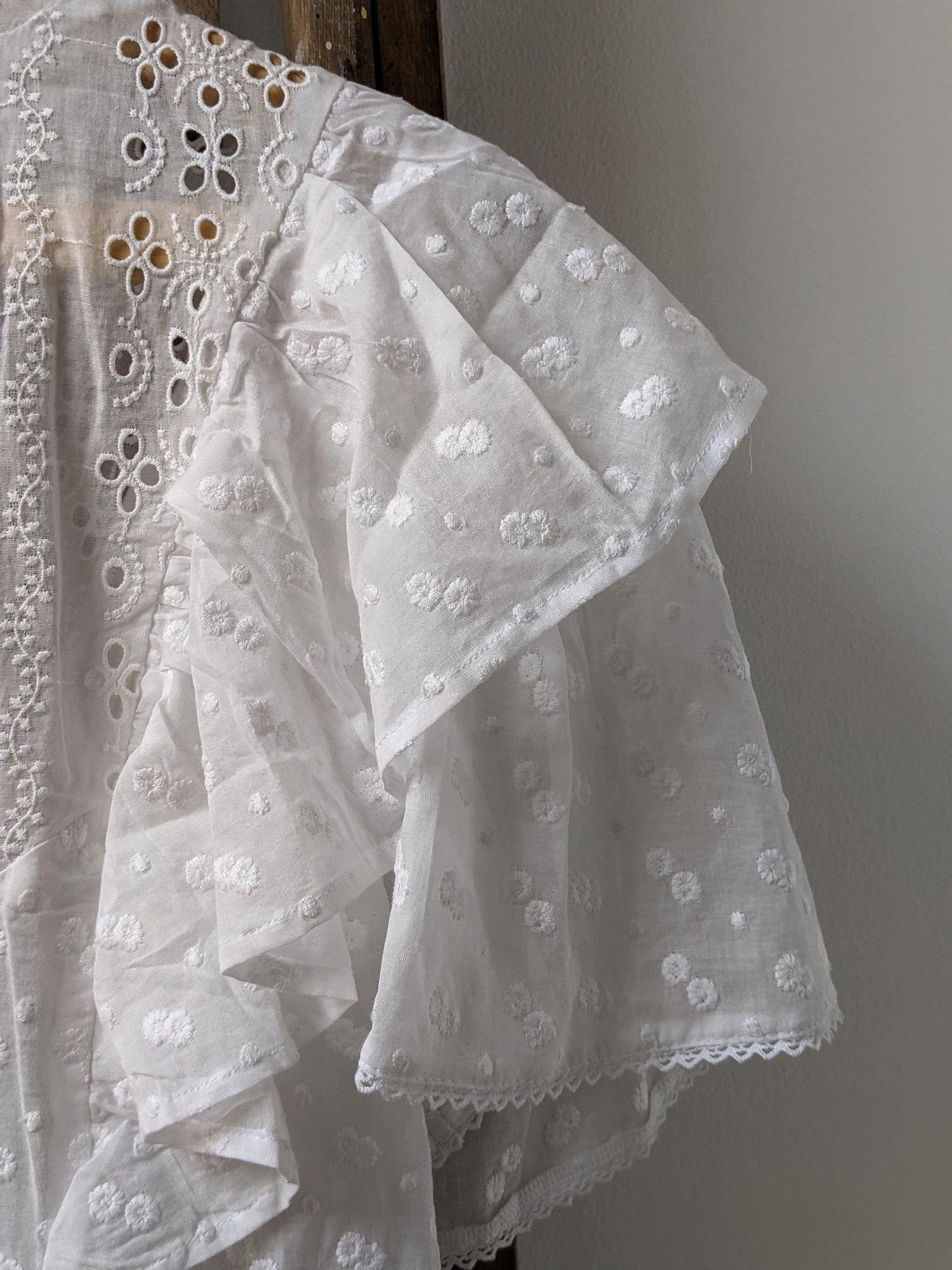isabel marant etoile tizaina white broderie anglaise ruffle blouse
