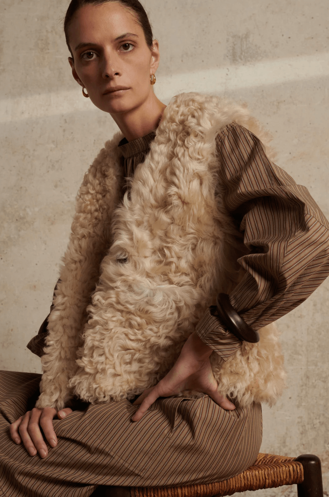Soeur - Uden Natural Sheepskin Gilet - 32 The Guild