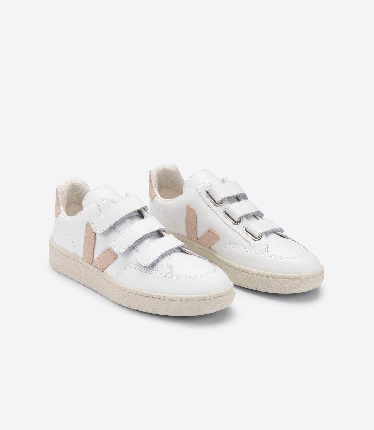 Veja - V-Lock White Sable Velcro Sneakers - 32 The Guild