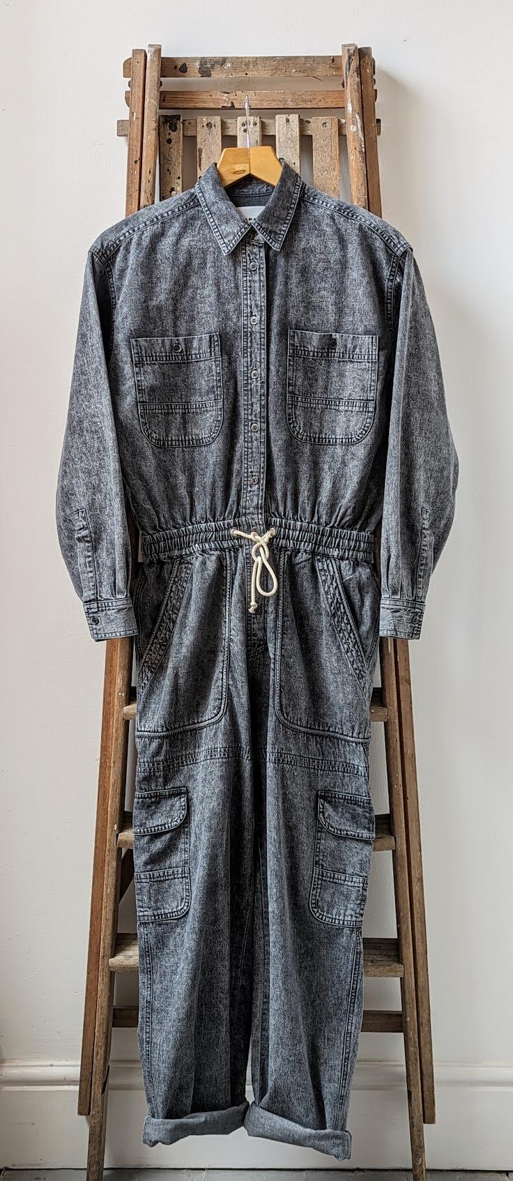 Isabel Marant Etoile - Veado Washed Grey Overall - 32 The Guild