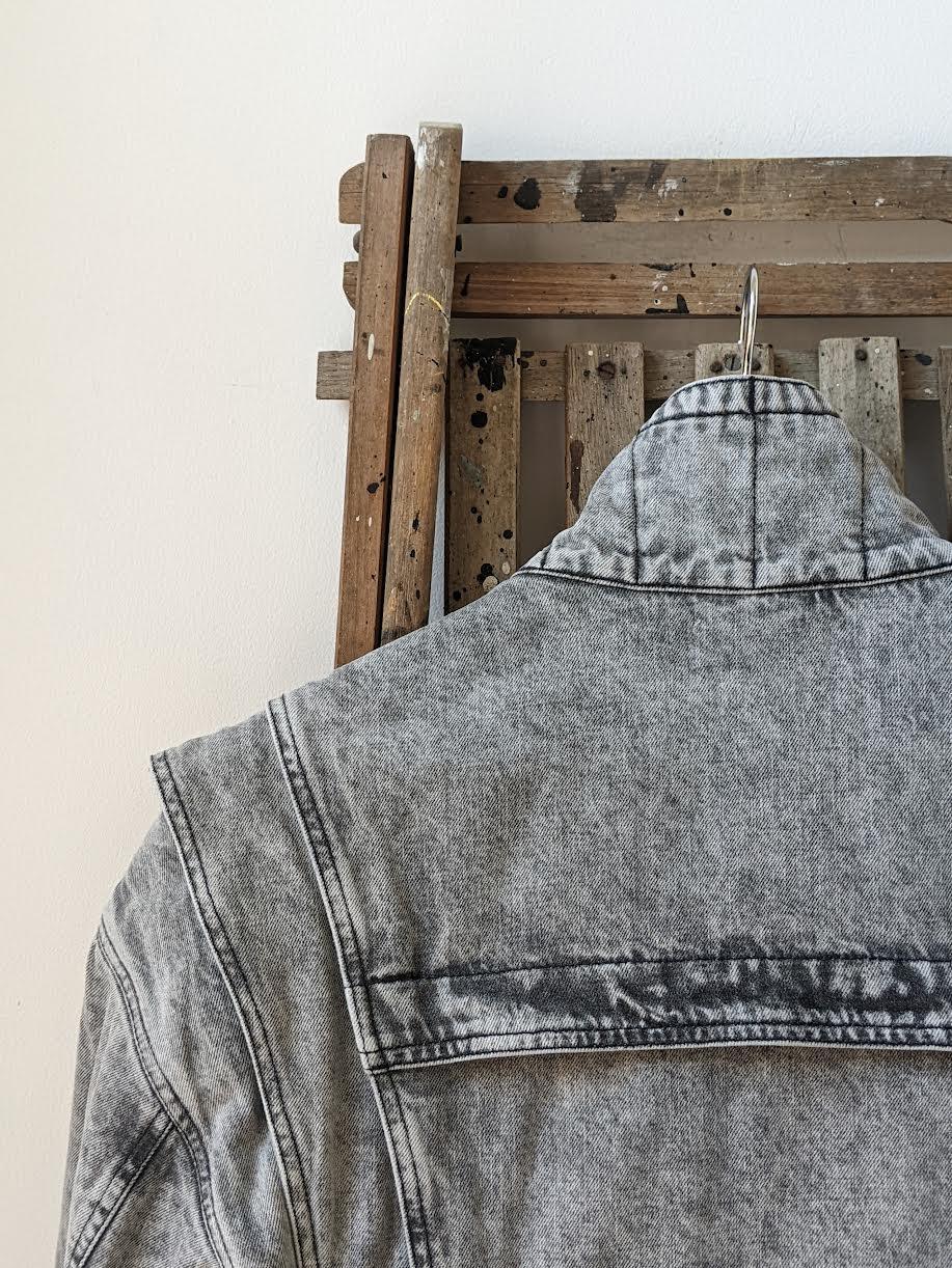 Isabel Marant Etoile - Veronica Light Grey Padded Denim Jacket - 32 The Guild