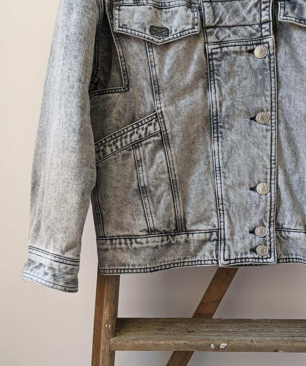 Isabel Marant Etoile - Veronica Light Grey Padded Denim Jacket - 32 The Guild