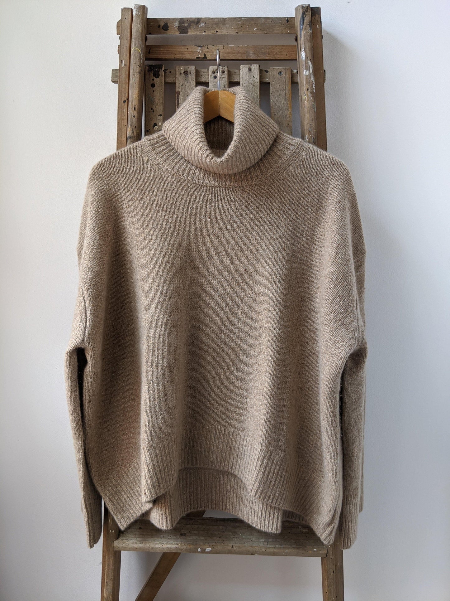 samsoe samsoe vicky camel cashmere turtle neck jumper