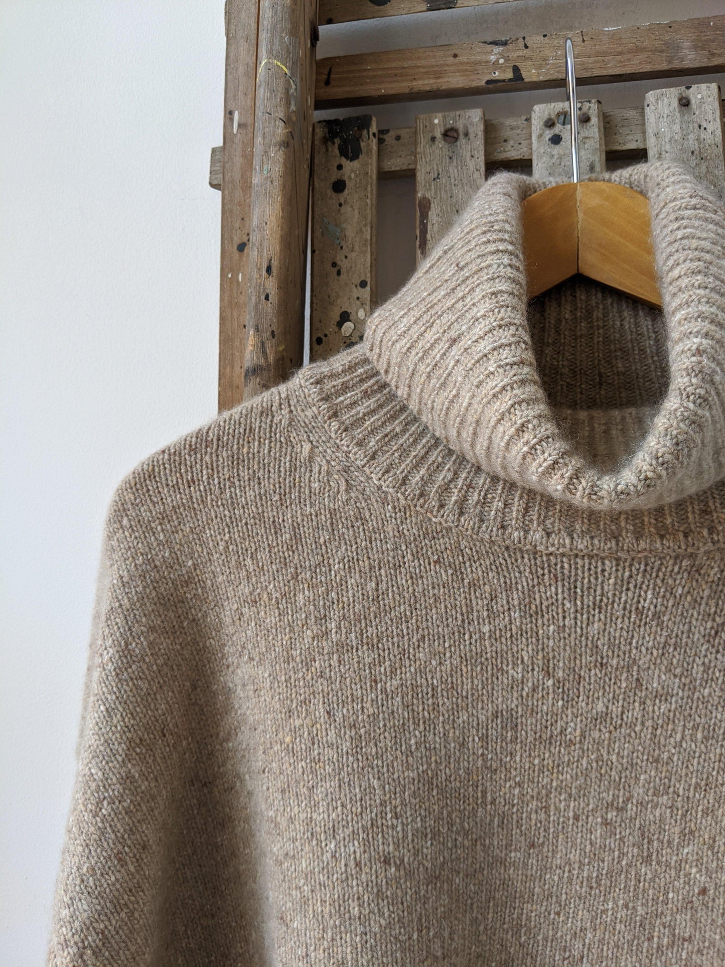 samsoe samsoe vicky camel cashmere turtle neck jumper