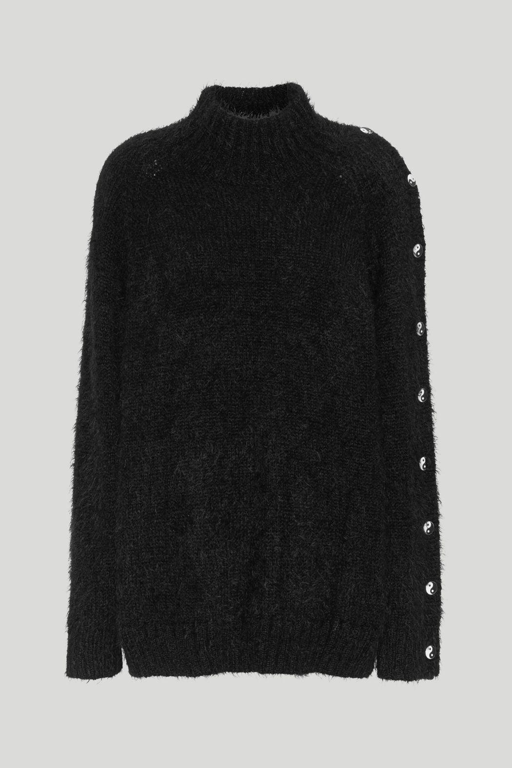 Rotate Remain - Yin Yang Black Mohair Knit - 32 The Guild