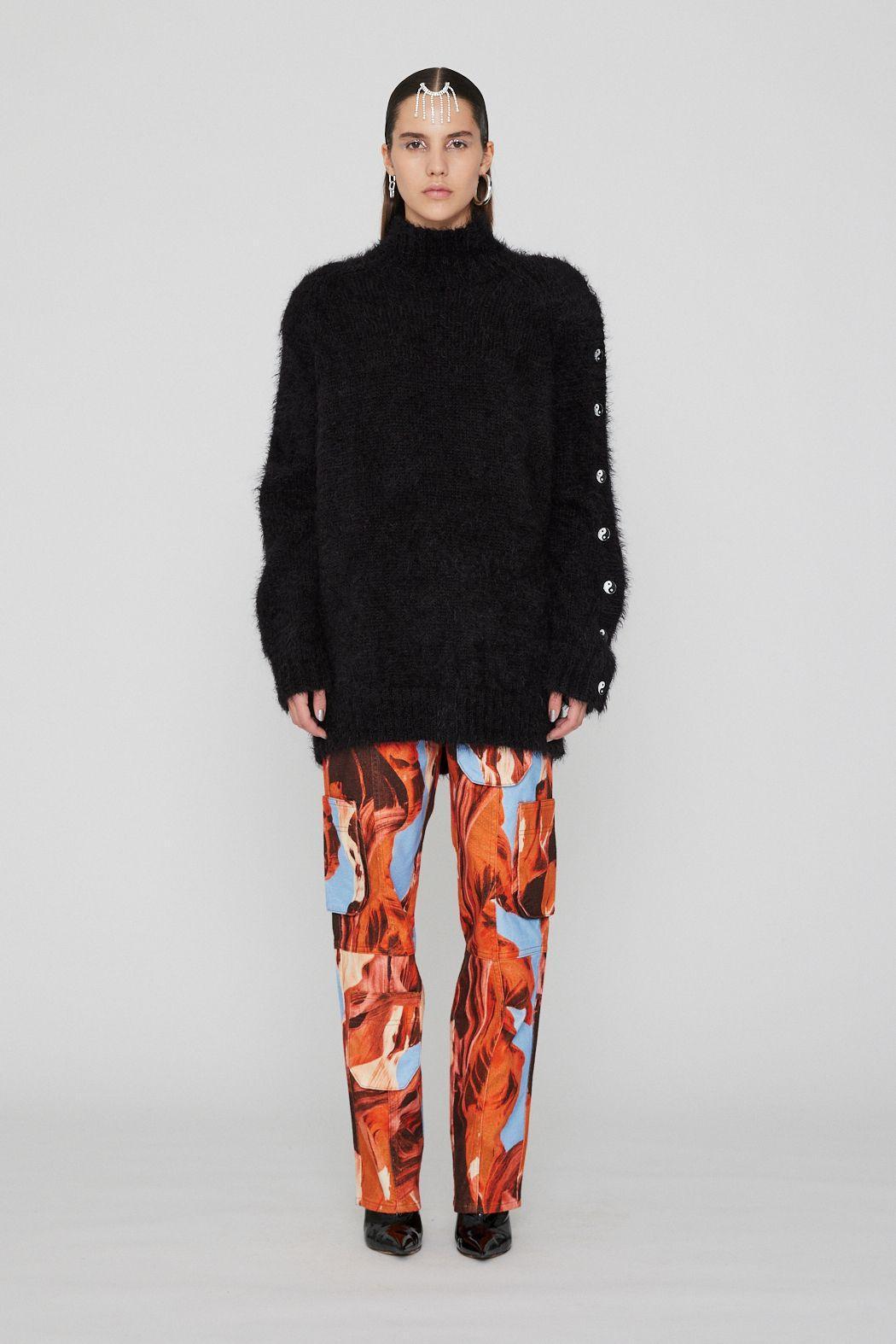 Rotate Remain - Yin Yang Black Mohair Knit - 32 The Guild