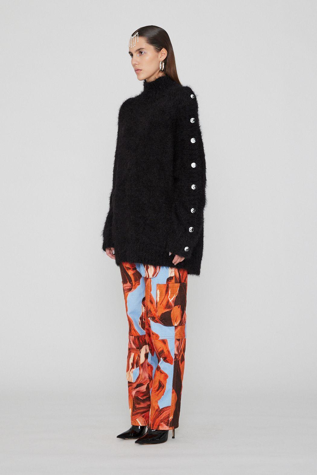 Rotate Remain - Yin Yang Black Mohair Knit - 32 The Guild