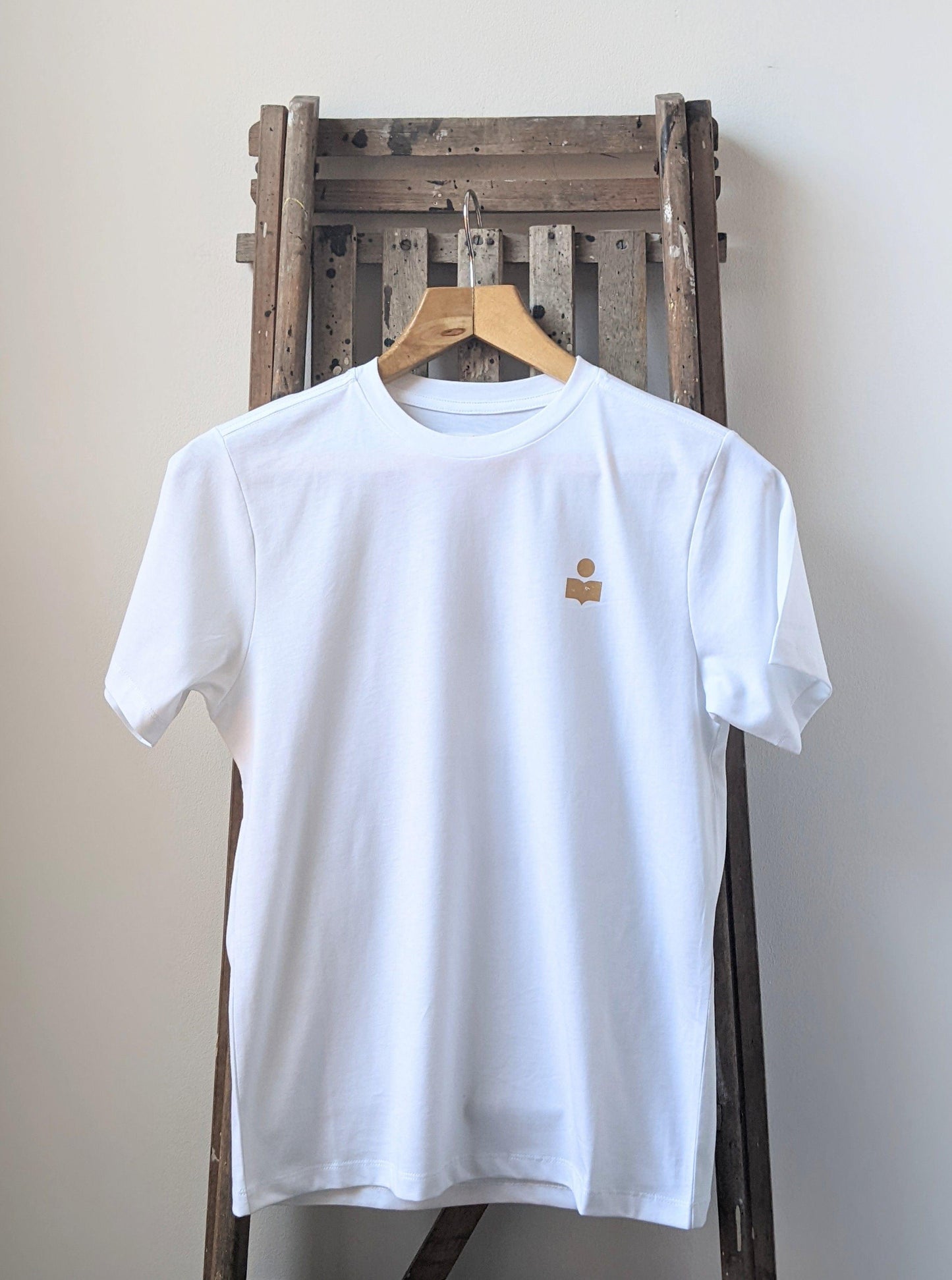Isabel Marant Etoile - Zewel White & Ochre Logo T-Shirt - 32 The Guild