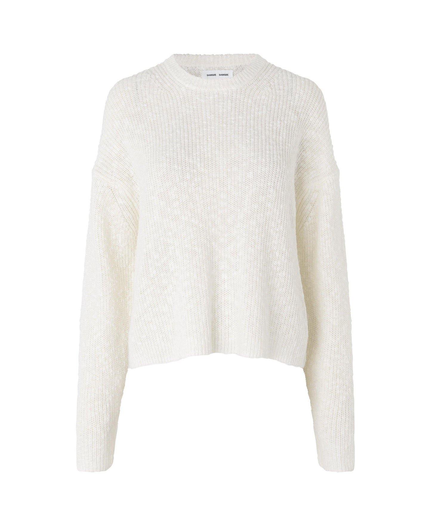 samsoe samsoe antique white zoey crew neck jumper