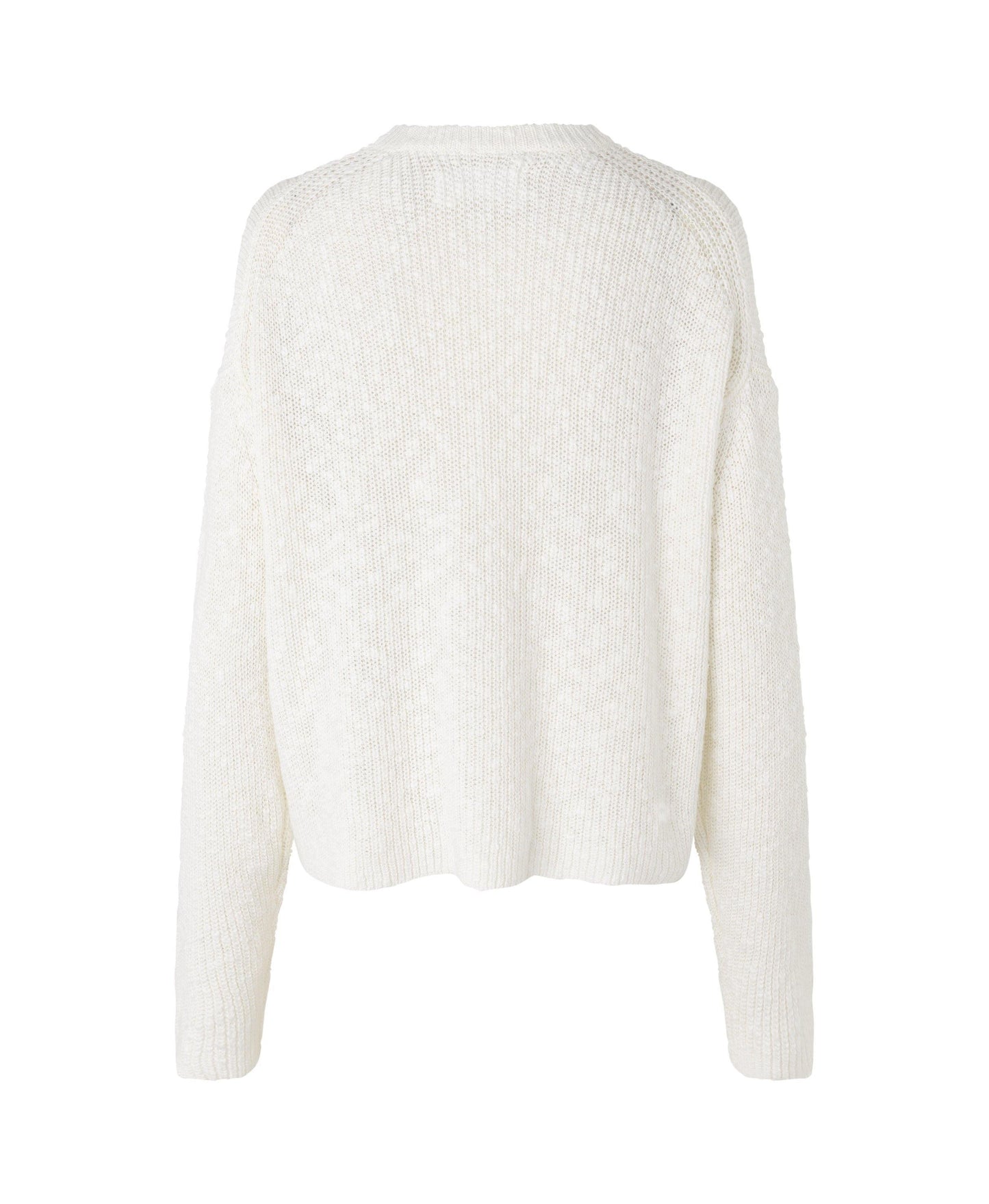 samsoe samsoe antique white zoey crew neck jumper