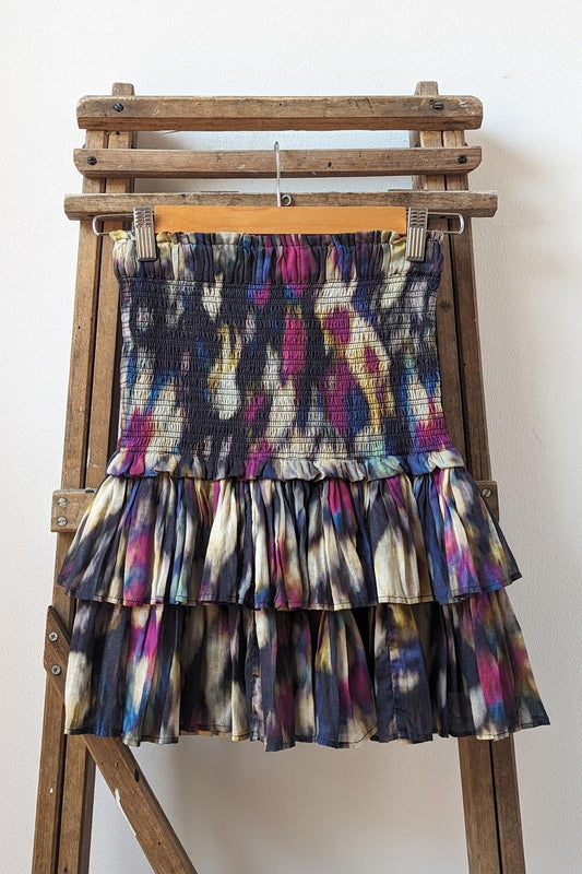 Naomi Ochre & Black Ruffle Skirt