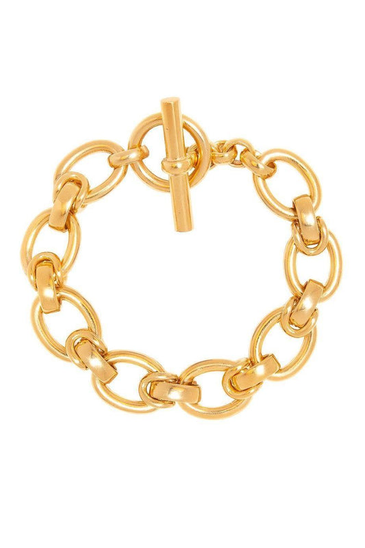 Large Gold Interlock Bracelet