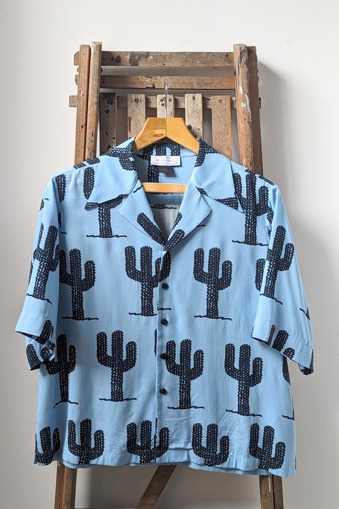 Bella Freud - Cactus Blue Holiday Shirt & Shorts Set