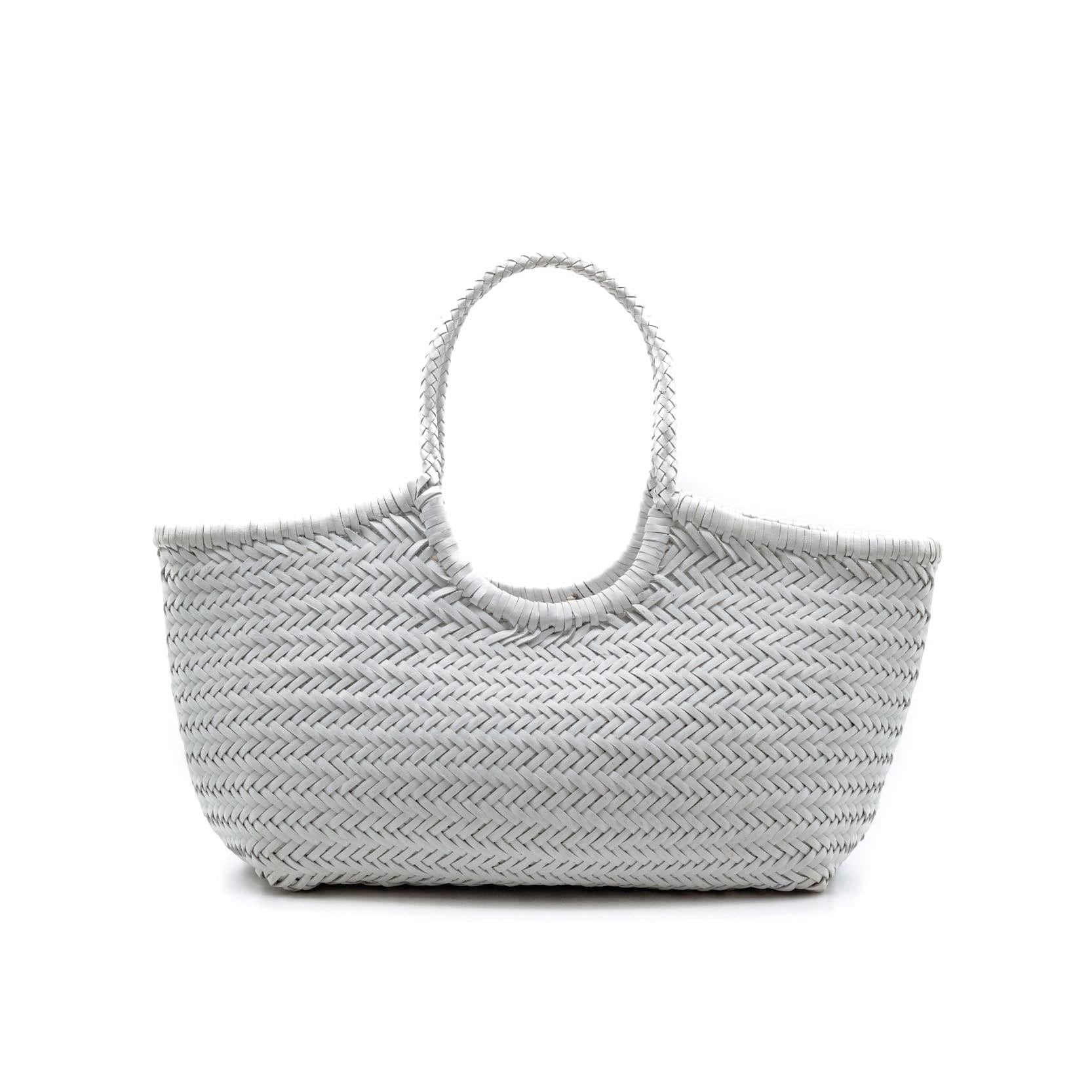 Dragon Diffusion - White woven leather bag
