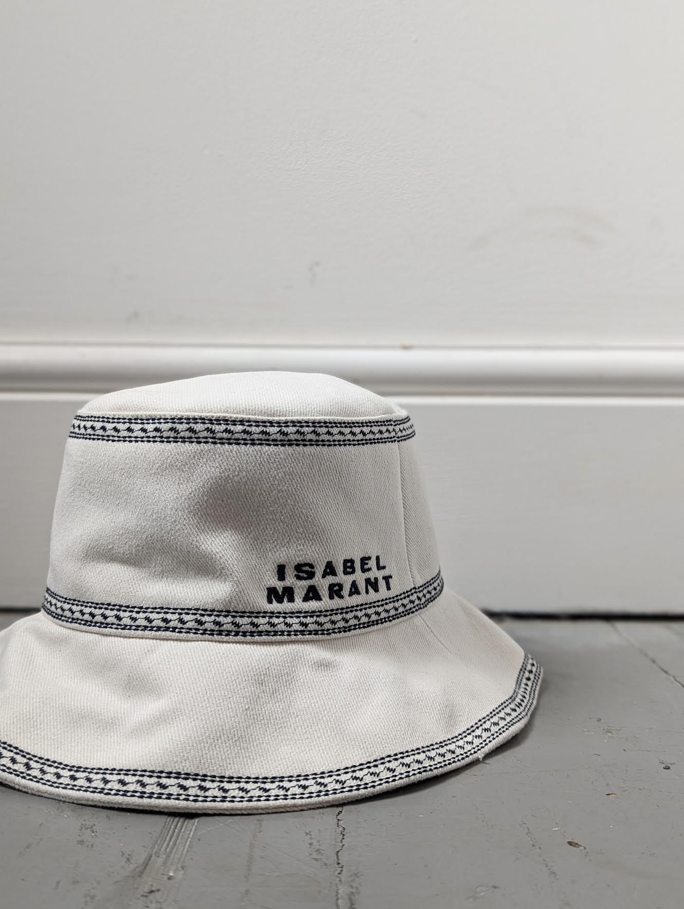 Isabel Marant - Halena Ecru Embroidered Bucket Hat - Image 2 of 2