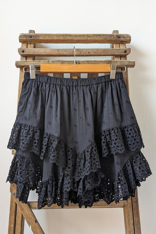 Marant Étoile - Sukira Black Ruffle Shorts - Image 1