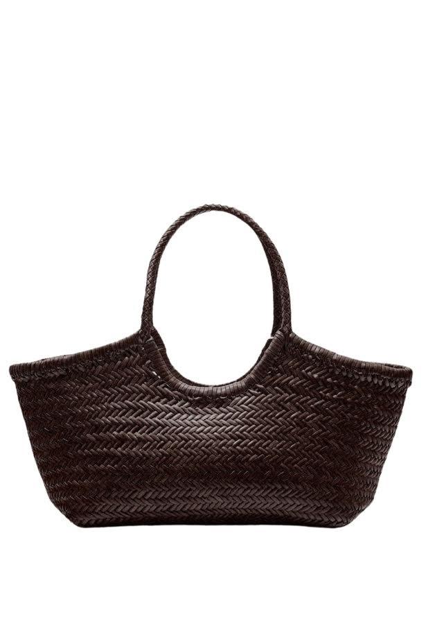 Dragon Diffusion - Nantucket dark brown woven leather bag