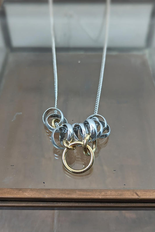 Stunning Long Multi-Ring Necklace