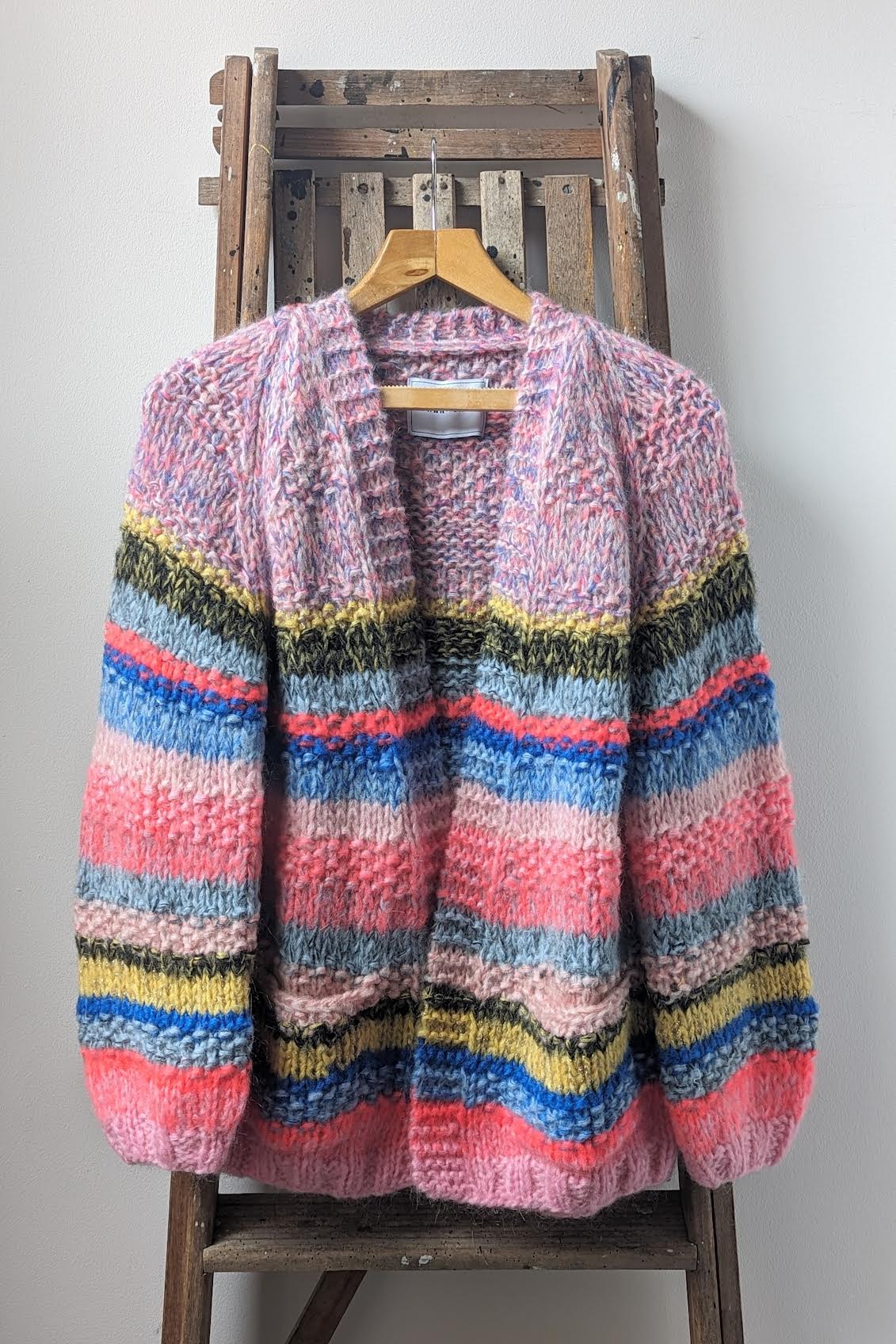 DawnXDare - Mars Pink & Blue Multi-Coloured Cardigan – 32 The Guild