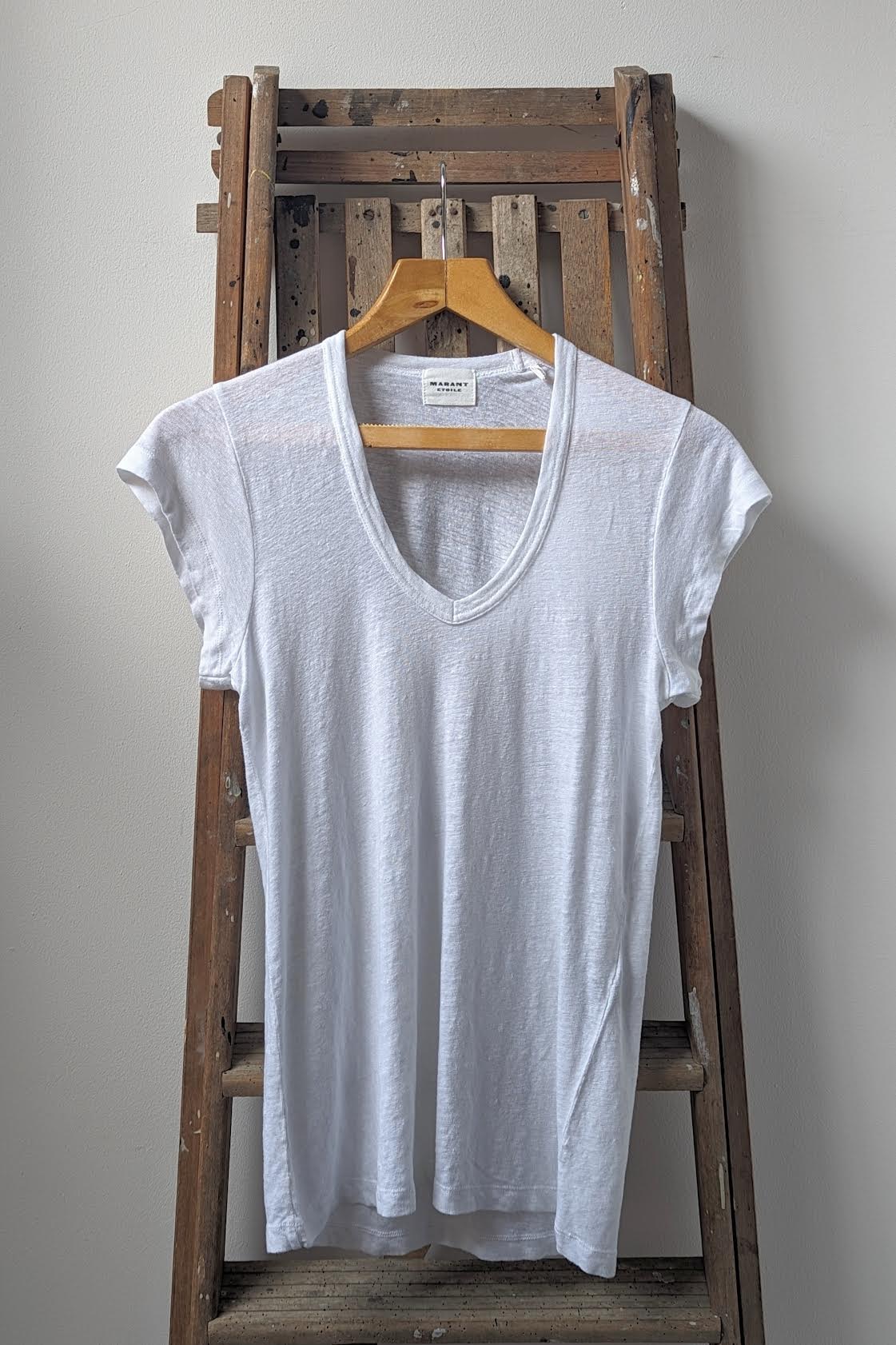 Marant Étoile - Zankou White Linen T-Shirt