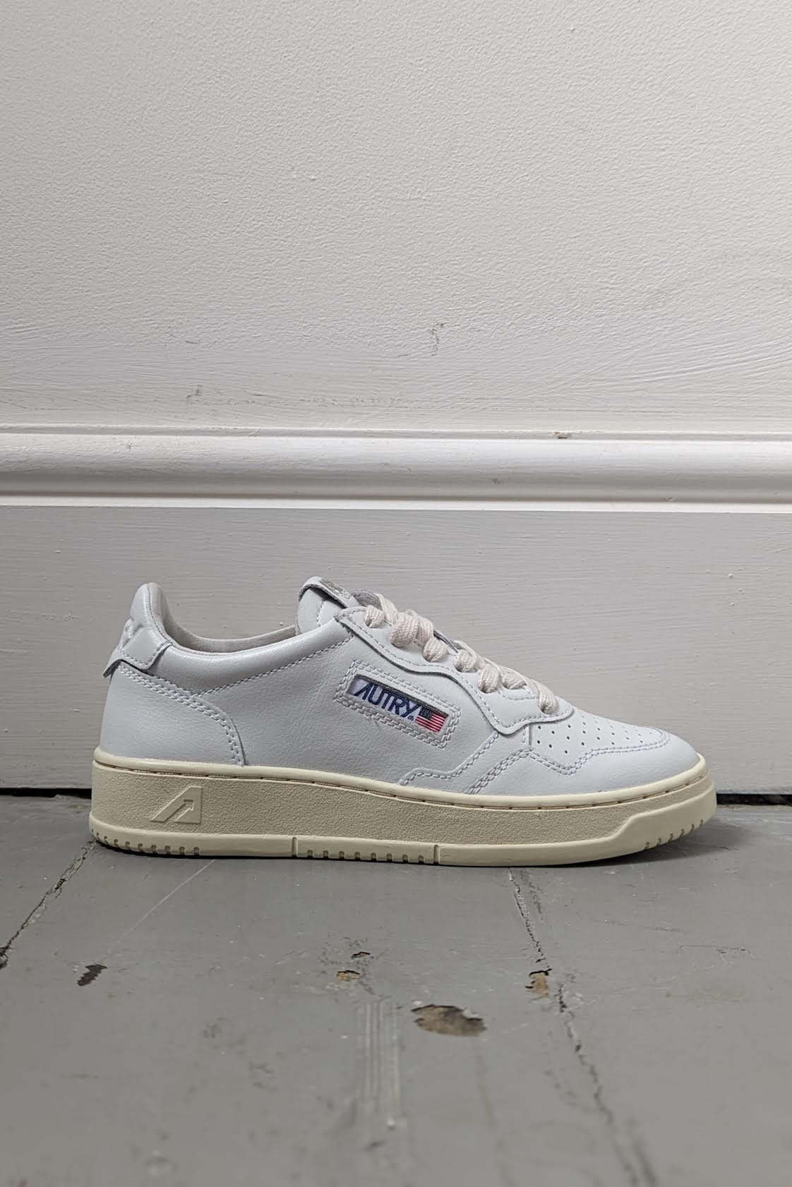 Medalist White Leather Sneakers