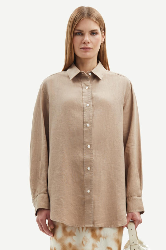 Samsoe Samsoe - Salova Chinchilla Linen Shirt - Image 1