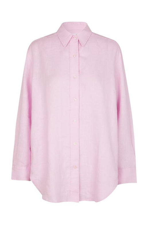 Samsoe Samsoe - Salova Lilac Snow Linen Shirt - Image 1 of 2