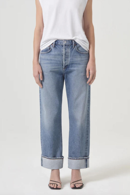 Agolde - Fran Invention Low-Slung Straight Jeans - Image 1 of 6