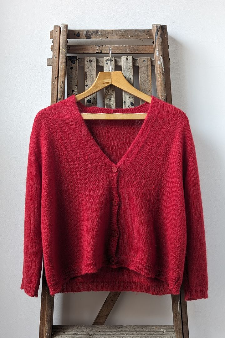 Masscob Red Mohair Cardigan size XS