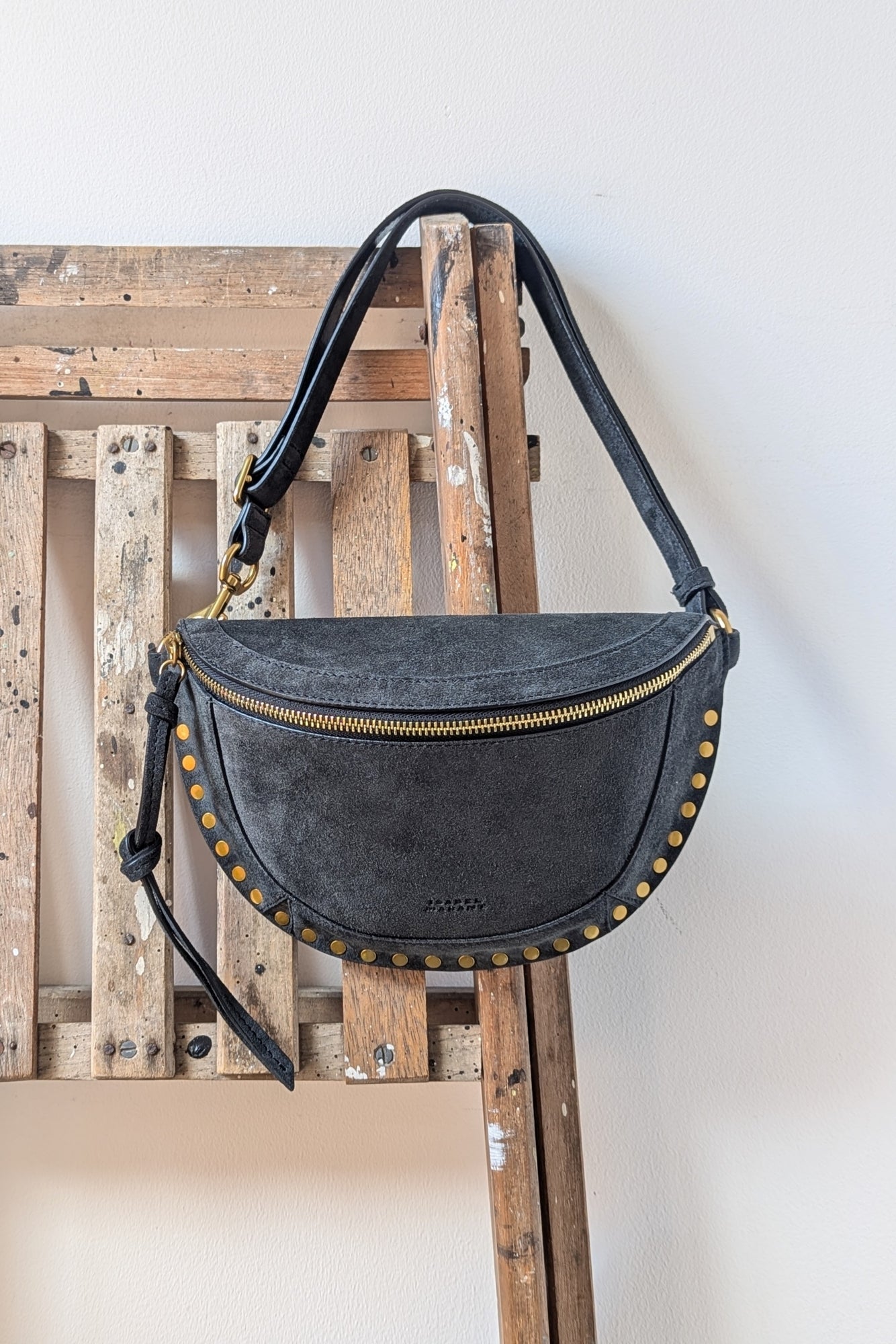 Skano Charcoal Suede Bag