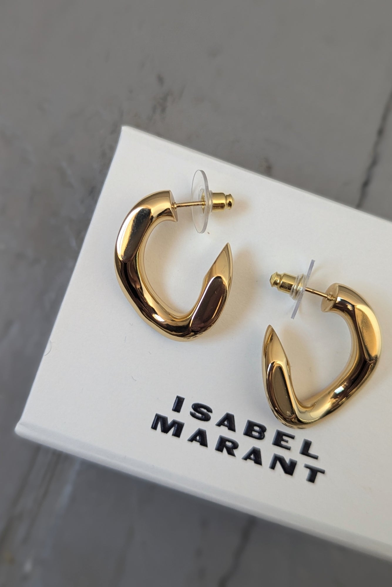 Gold Link Hoop Earrings