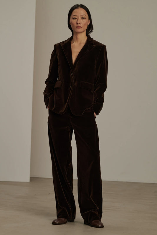 Celestin Marron Velvet Trousers