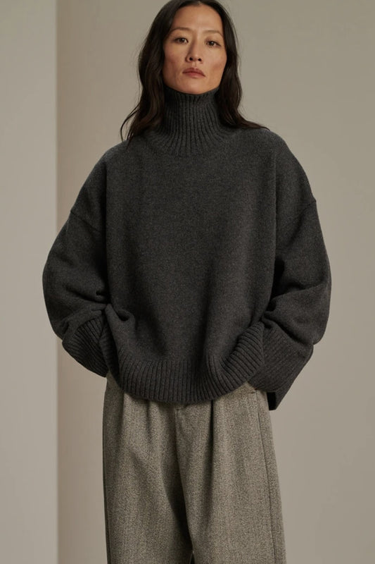 William Charcoal Grey Oversized Knit