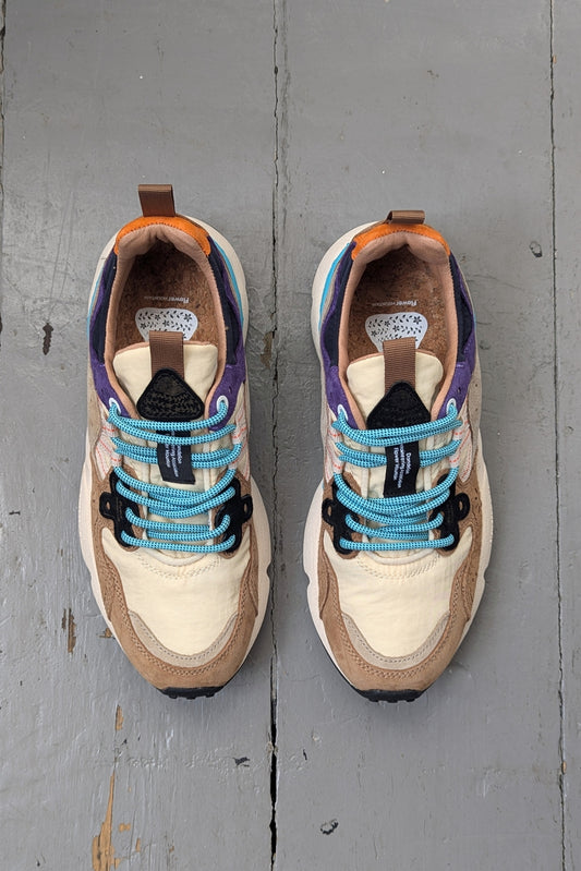 Yamano Beige & Aqua Sneakers