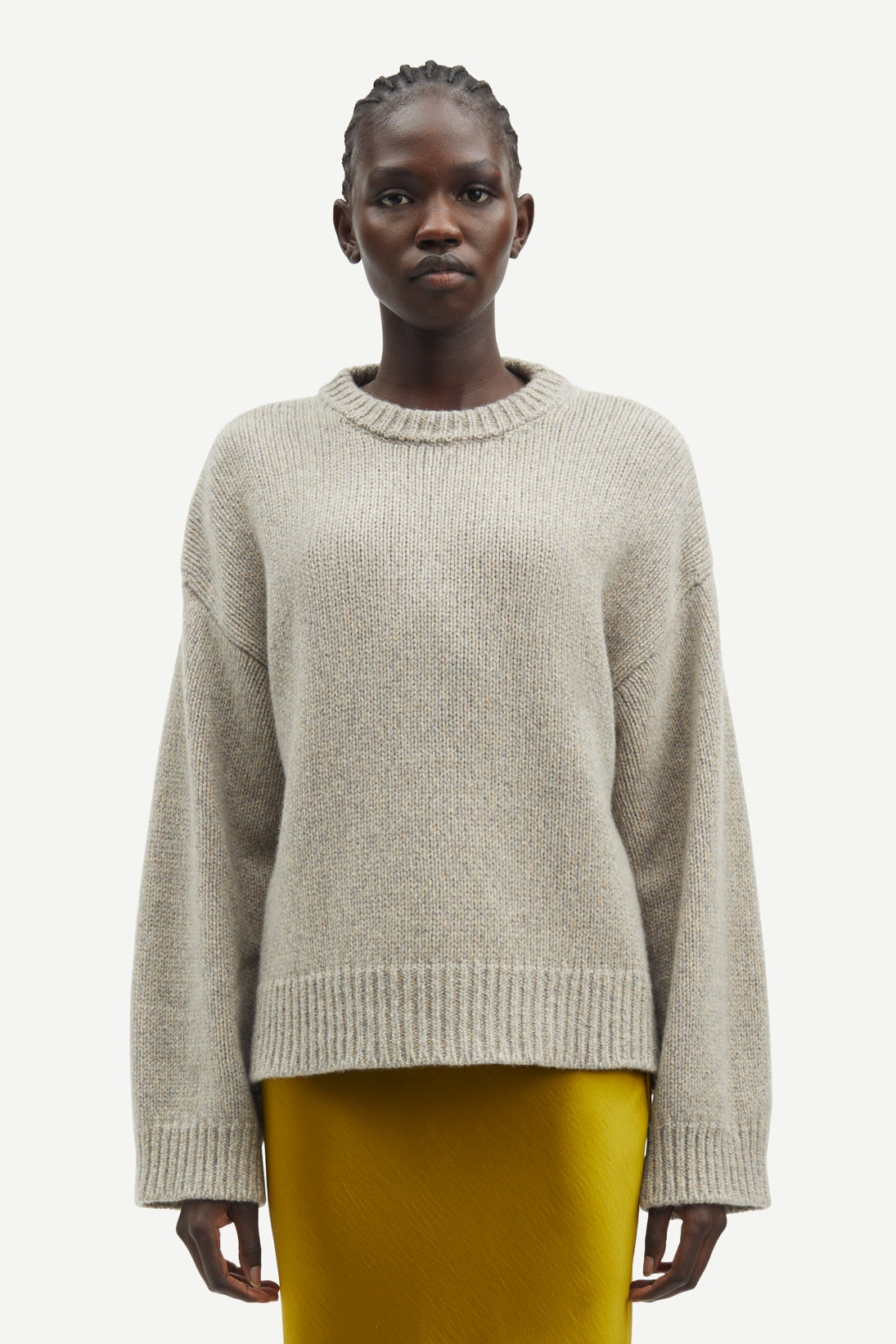 Savicky Khaki Melange Cashmere Knit