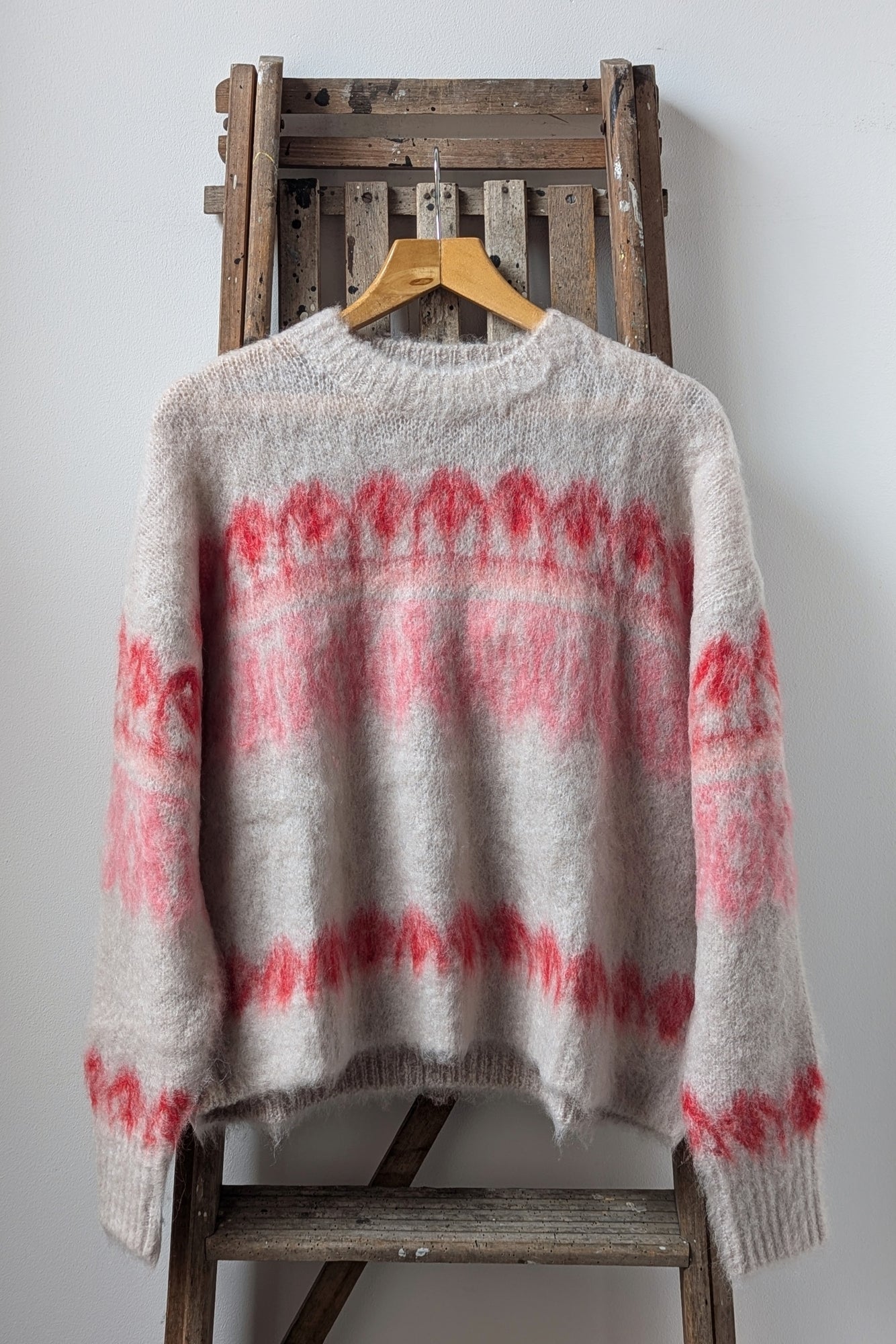 Dully Raspberry Wool & Mohair Blend Jumper