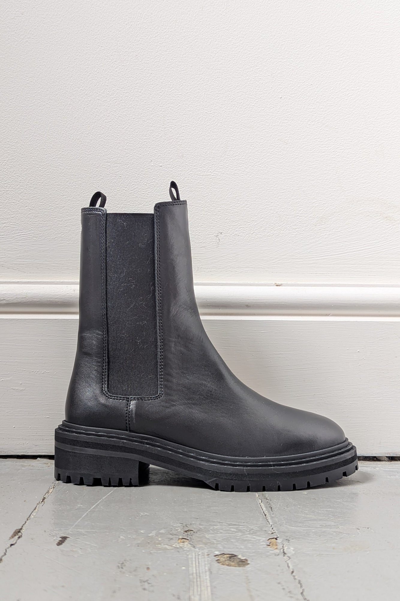 Anonymous Copenhagen Haily Sport Black Leather Chelsea Boots 32 The Guild